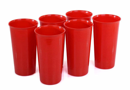 Plastic Cups 21 Ounce Tumbler (Pack of 6, Assorted Colors)