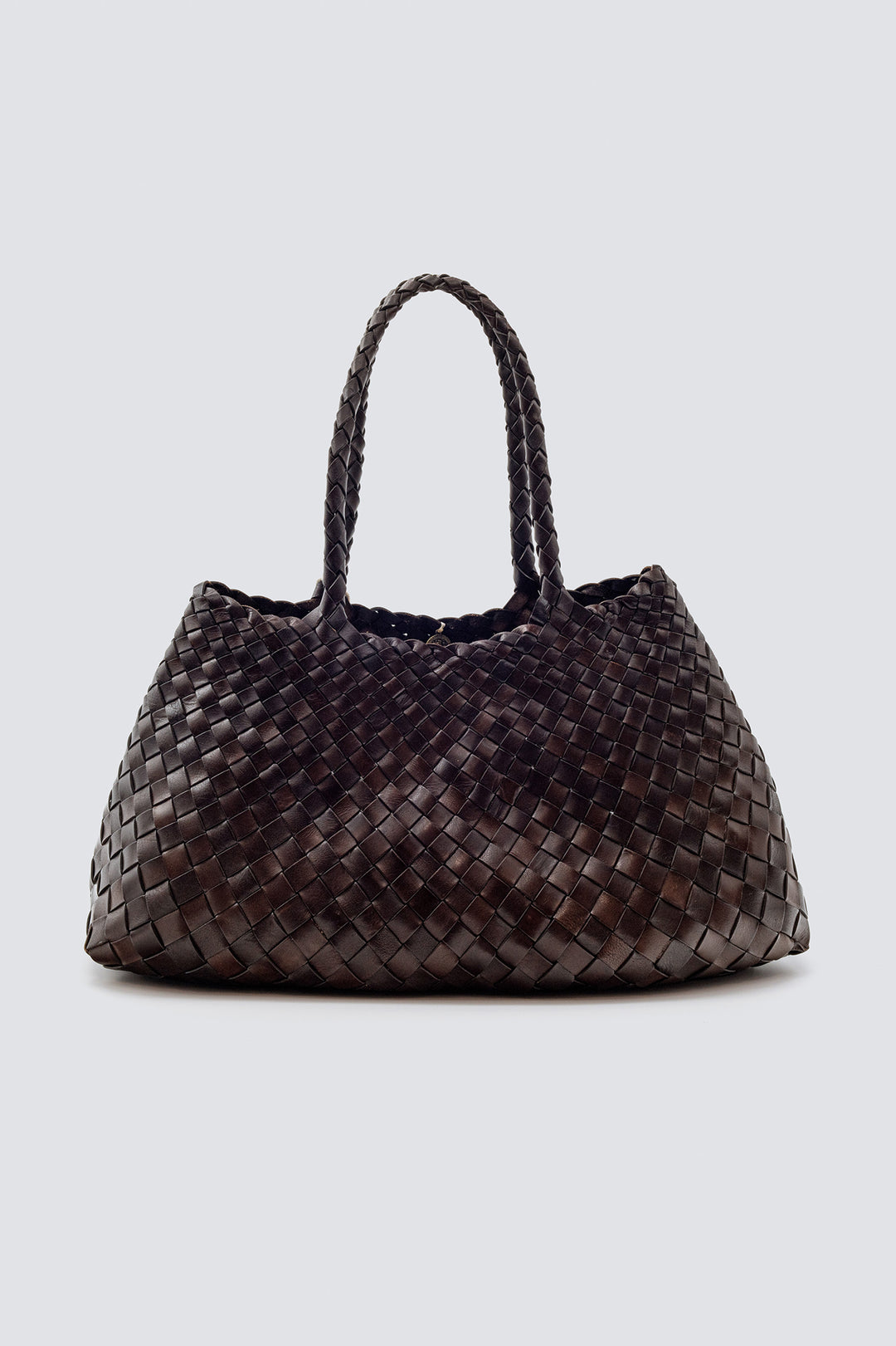 Black Nantucket woven-leather basket bag, Dragon Diffusion