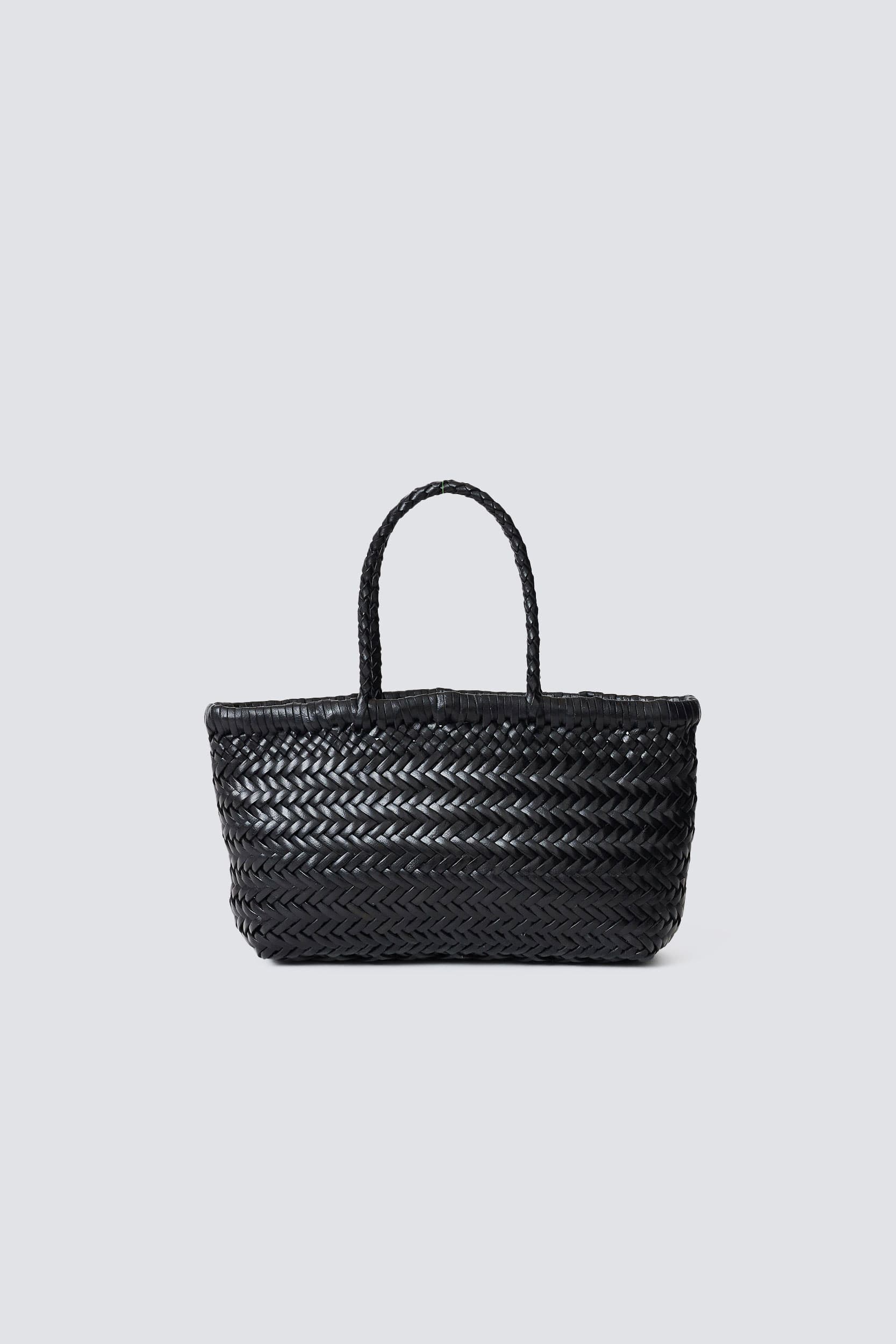 Dragon Diffusion - Mini Flat Gora Tan Woven Leather Bag