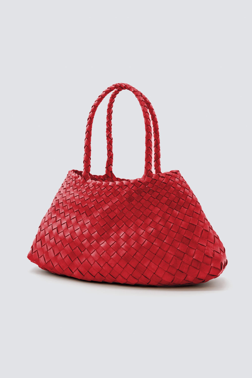 red leather bag