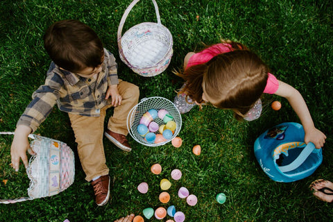 Kids playing on the Easter