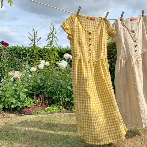 Air drying linen dresses with Pyne & Smith