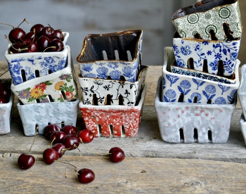 Terre Ferme ceramic berry baskets