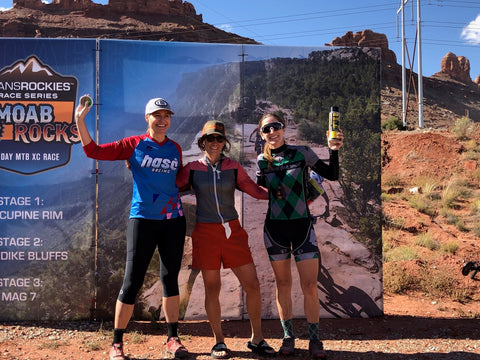 podium for moab rocks stage race 2021