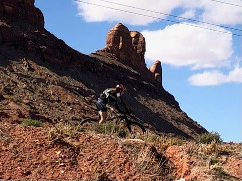mountain bike racer in moab utah