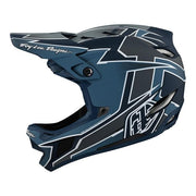 Troy Lee Designs D4 Composite Helmet, graph marine, left side view.