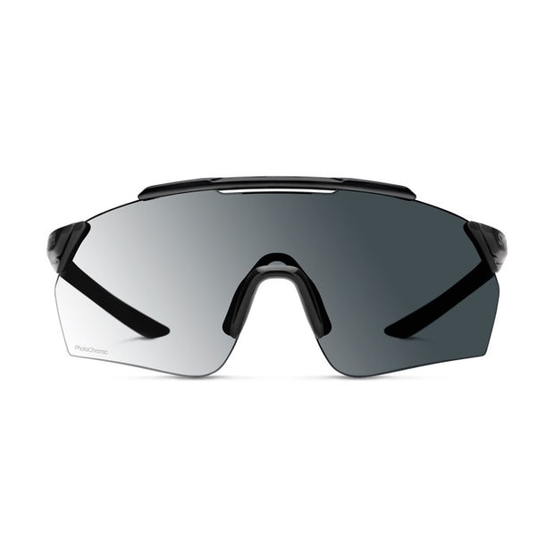 Smith Ruckus Sunglasses, Black / Photochromic Clear to Gray Lens, Front View