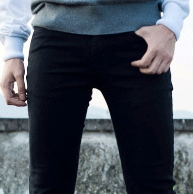 black pencil trousers