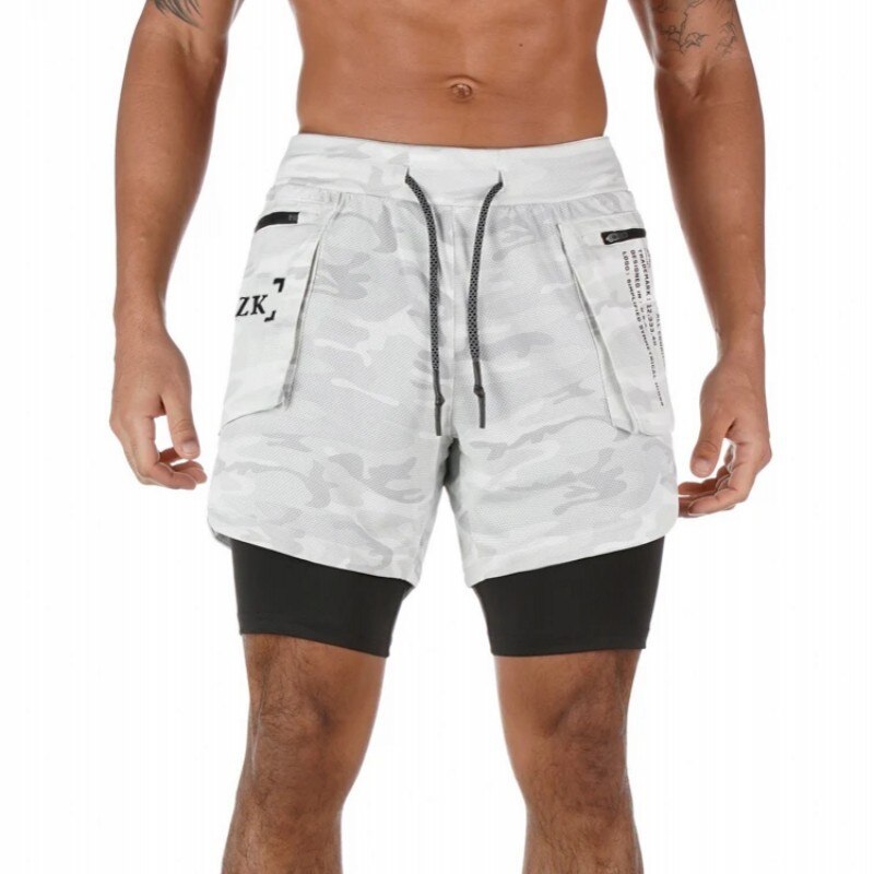 zip pocket jogger shorts