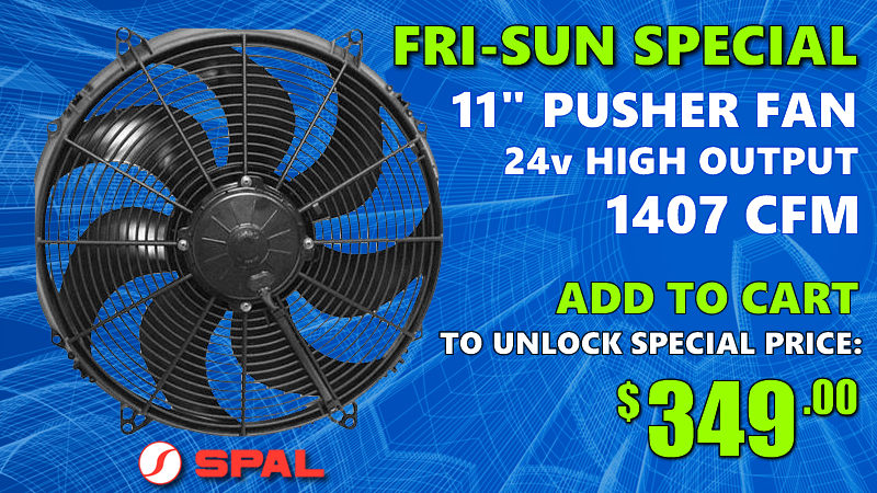 SPAL Thermo Pusher Fan 11" 24V 1407 CFM
