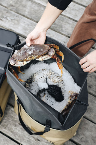 The RUX Waterproof Bag carrying the catch of the day