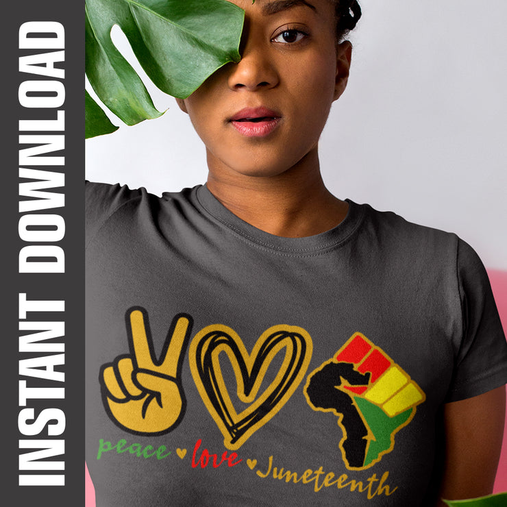 Free Free 305 Svg Peace Love Juneteenth Shirt SVG PNG EPS DXF File