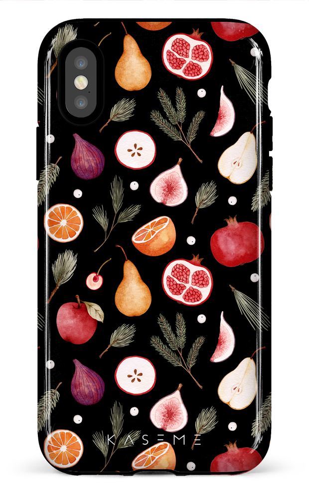Winter Fruits Black by Marie-Lise Leclerc-Gauvin - iPhone X/Xs