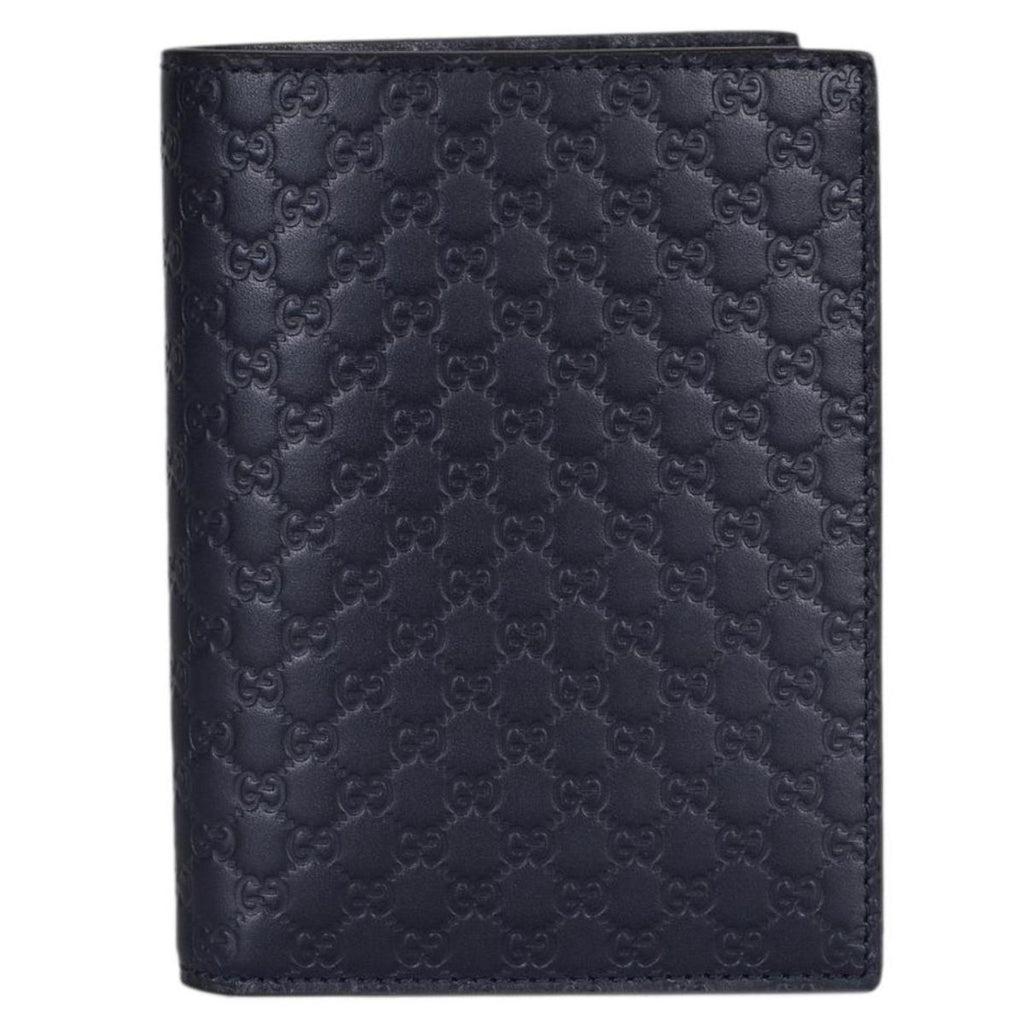 Gucci Mens Midnight Blue Leather GG 
