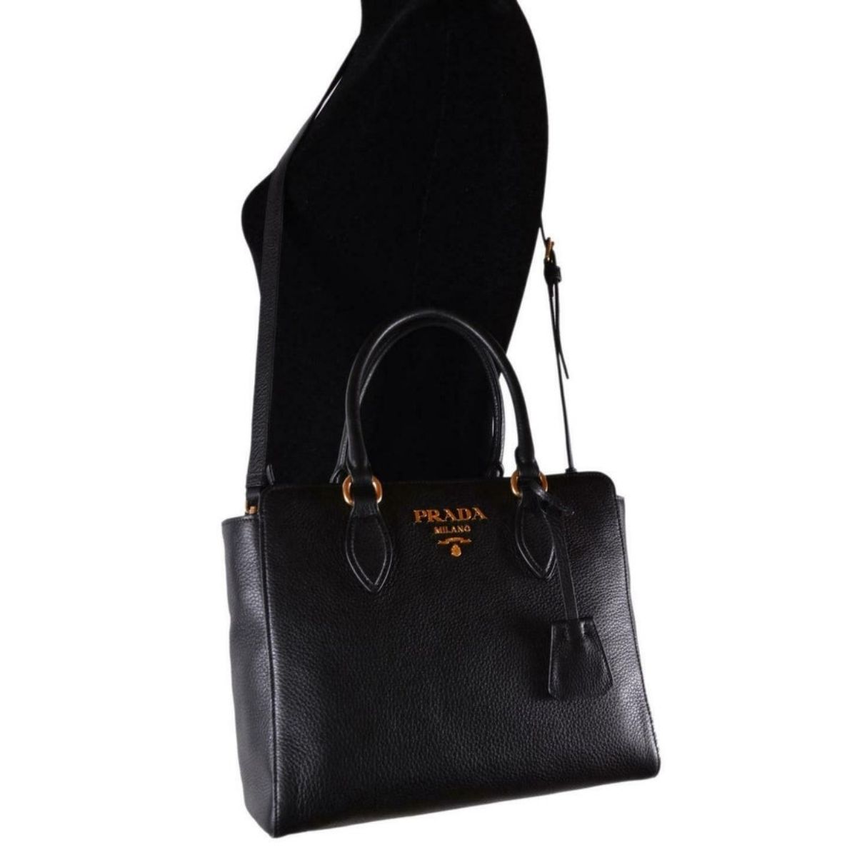 Prada Vitello Phenix Black Small 