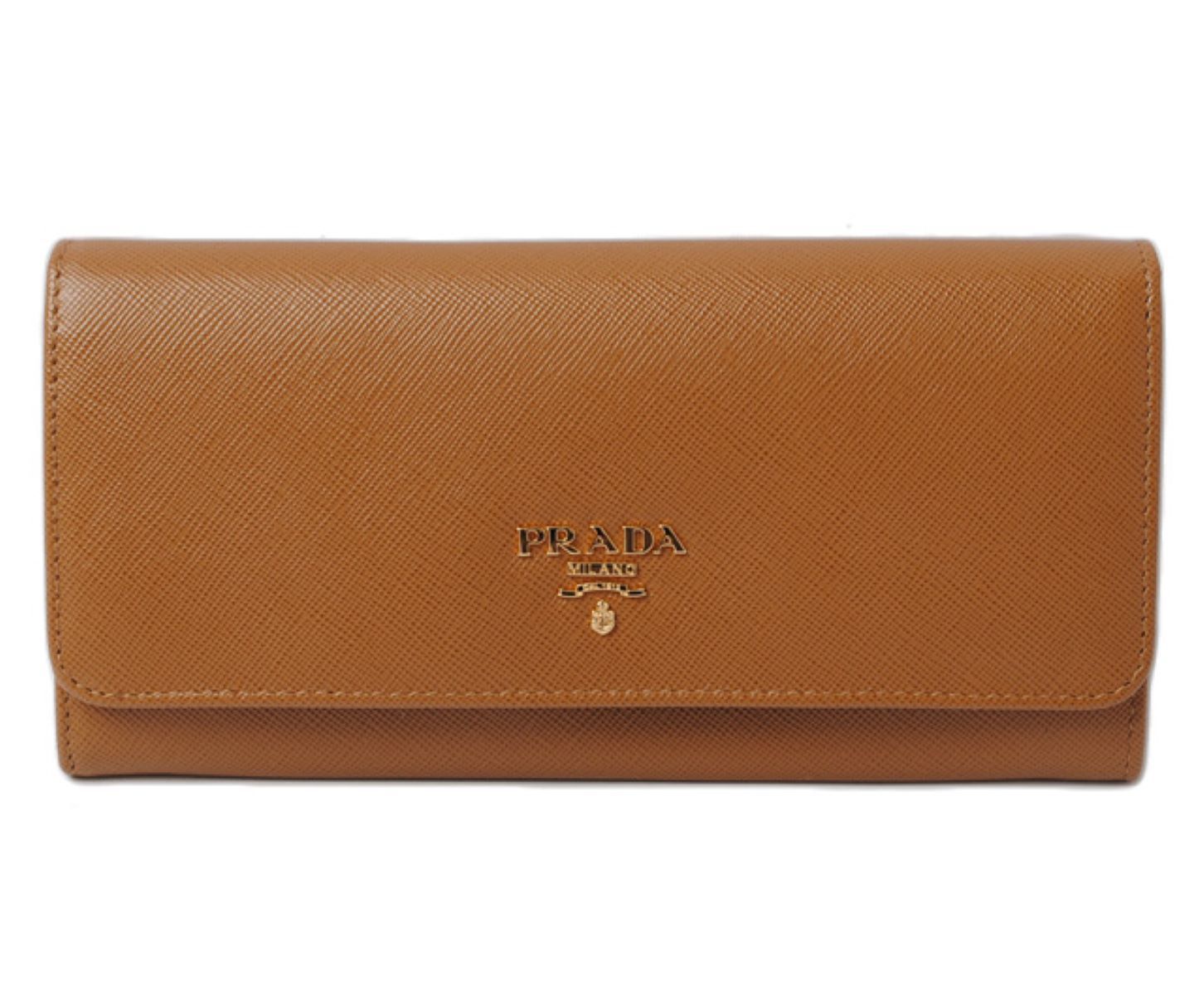 prada saffiano leather continental wallet