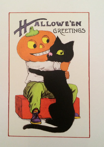 halloween card, pretty funny vintage, tarrytown, sleepy hollow, halloween in sleepy hollow, cute halloween cards