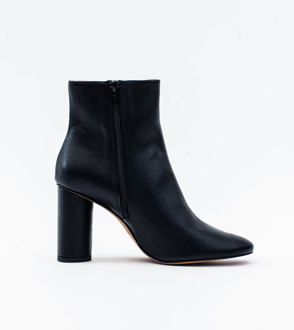 leather heeled ankle boots