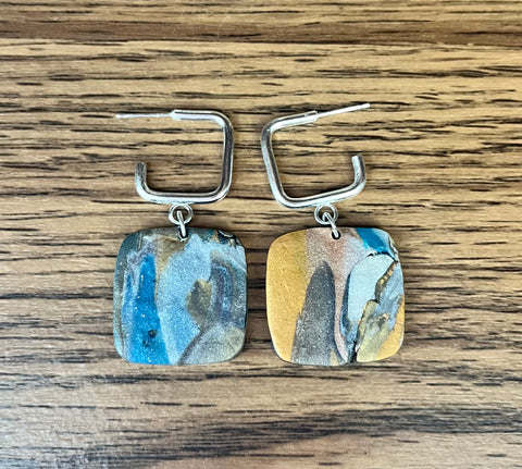 Mod Abstract Square Earrings