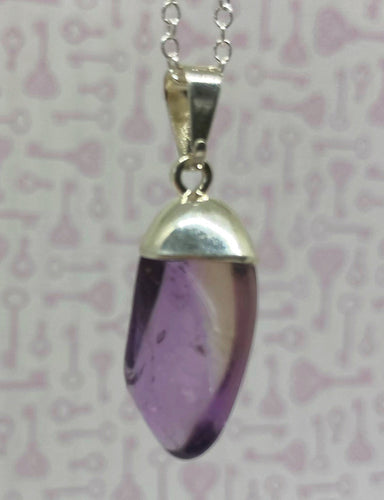 Amethyst Necklace on 22 Cord - Raw Corded Necklace