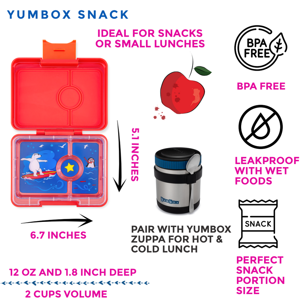 Yumbox Panino Leakproof Sandwich Friendly Bento Lunchbox - Various Colours