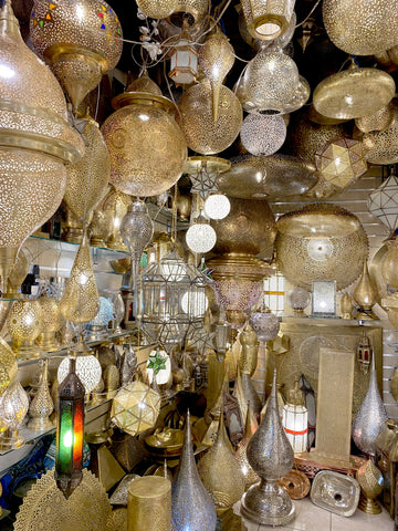 Lanterns for sale in the Marrakech Medina