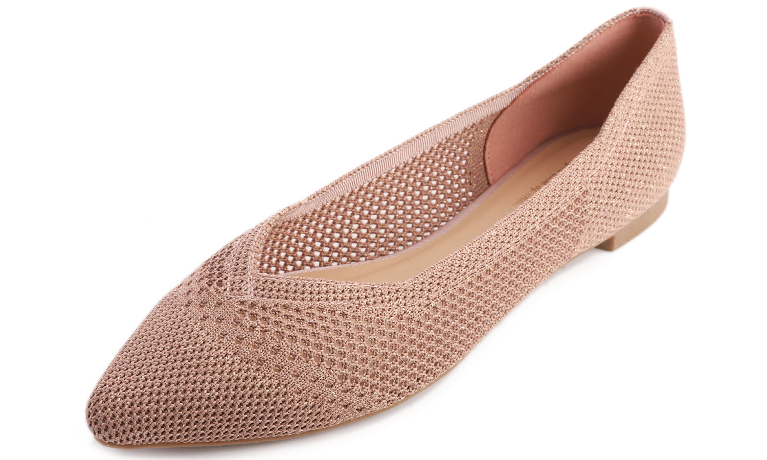 Feversole Womens Woven Fashion Breathable Knit Flat Shoes Pointed Ros 4282