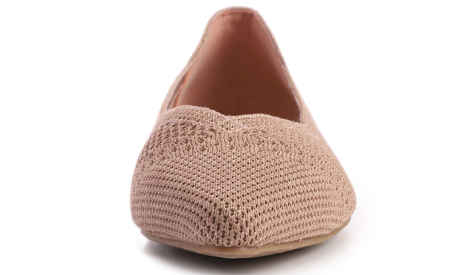 Feversole Womens Woven Fashion Breathable Knit Flat Shoes Pointed Ros 5991