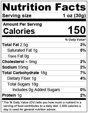 Nutritional Facts – Johnson's Popcorn