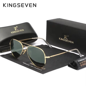 KINGSEVEN Men's Alloy Pilot Sunglasses - Sunglass Associates