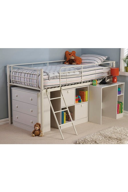 childrens mid sleeper beds with storage