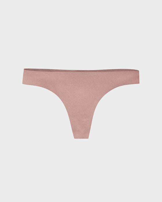 Rose Clay Invisible Cotton Thong Underwear