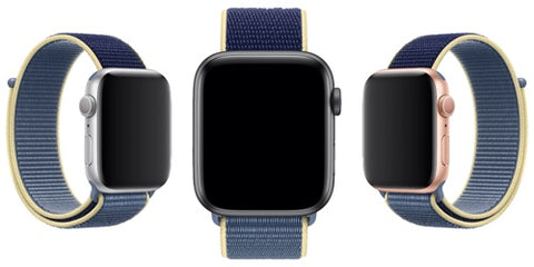 apple watch compatible sport loop band alaska blue strap
