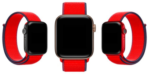 apple watch compatible sport loop band carnelian strap