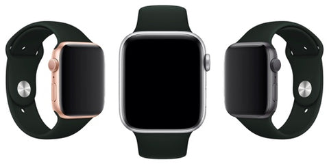 apple watch uyumlu silikon kordon gece yeşil kayış