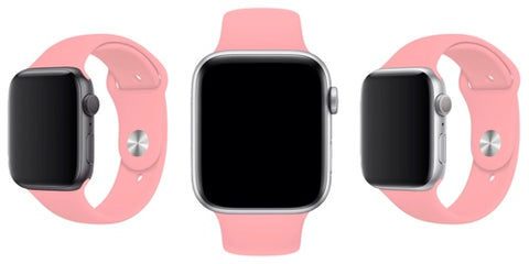 apple watch compatible clove pink strap sport silicone band