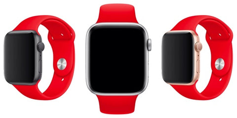 apple watch kırmızı spor kordon silikon kayış