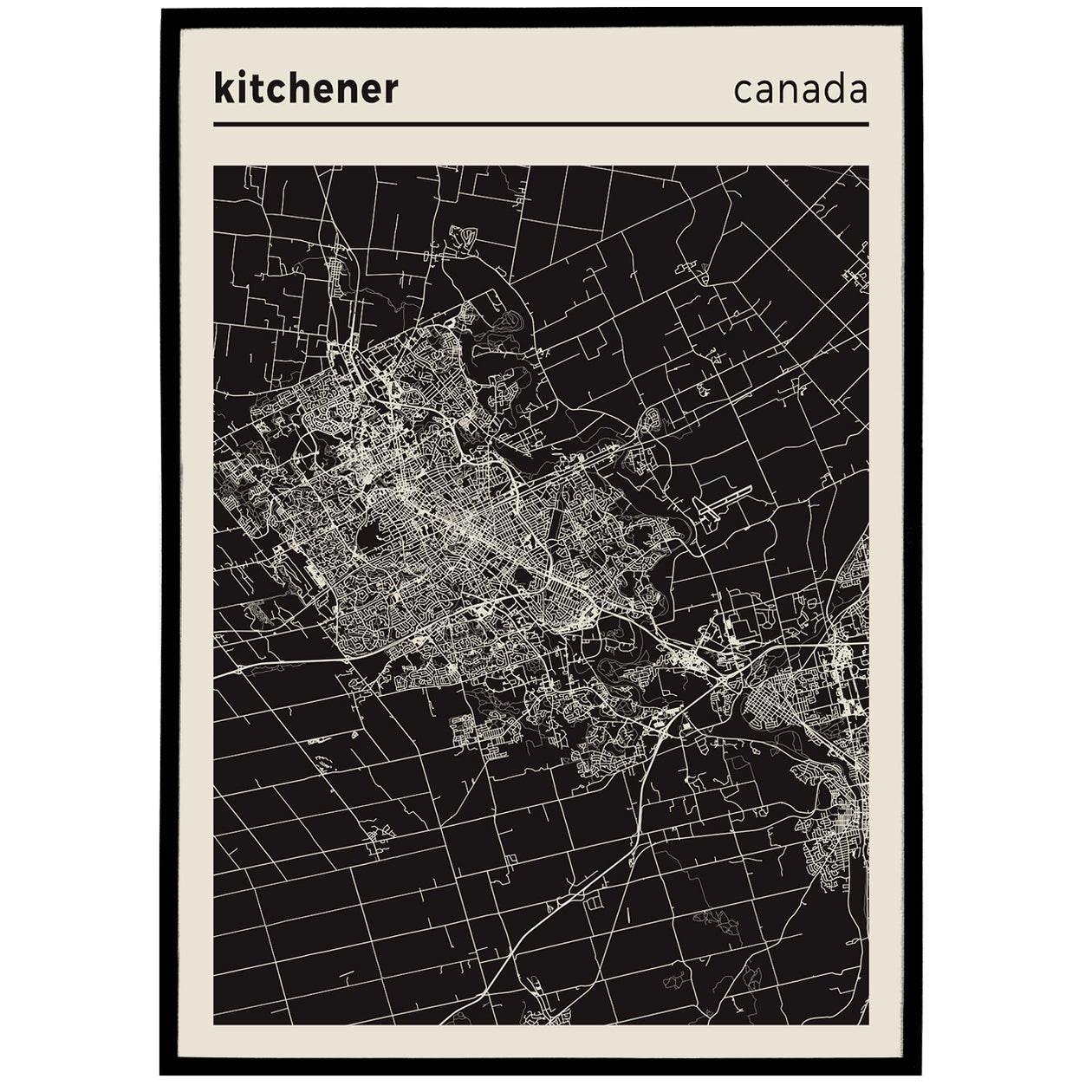 Canada Kitchener City Map Poster HypeSheriff US   0 Ac9e049c 8a5f 4e4f B6c1 3087a552e241 1260x1260 