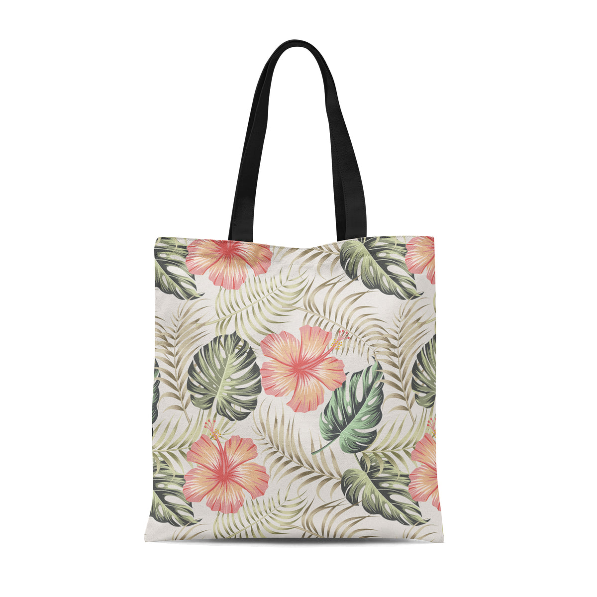 Tote Bag with handdrawn monstera pattern — HypeSheriff US