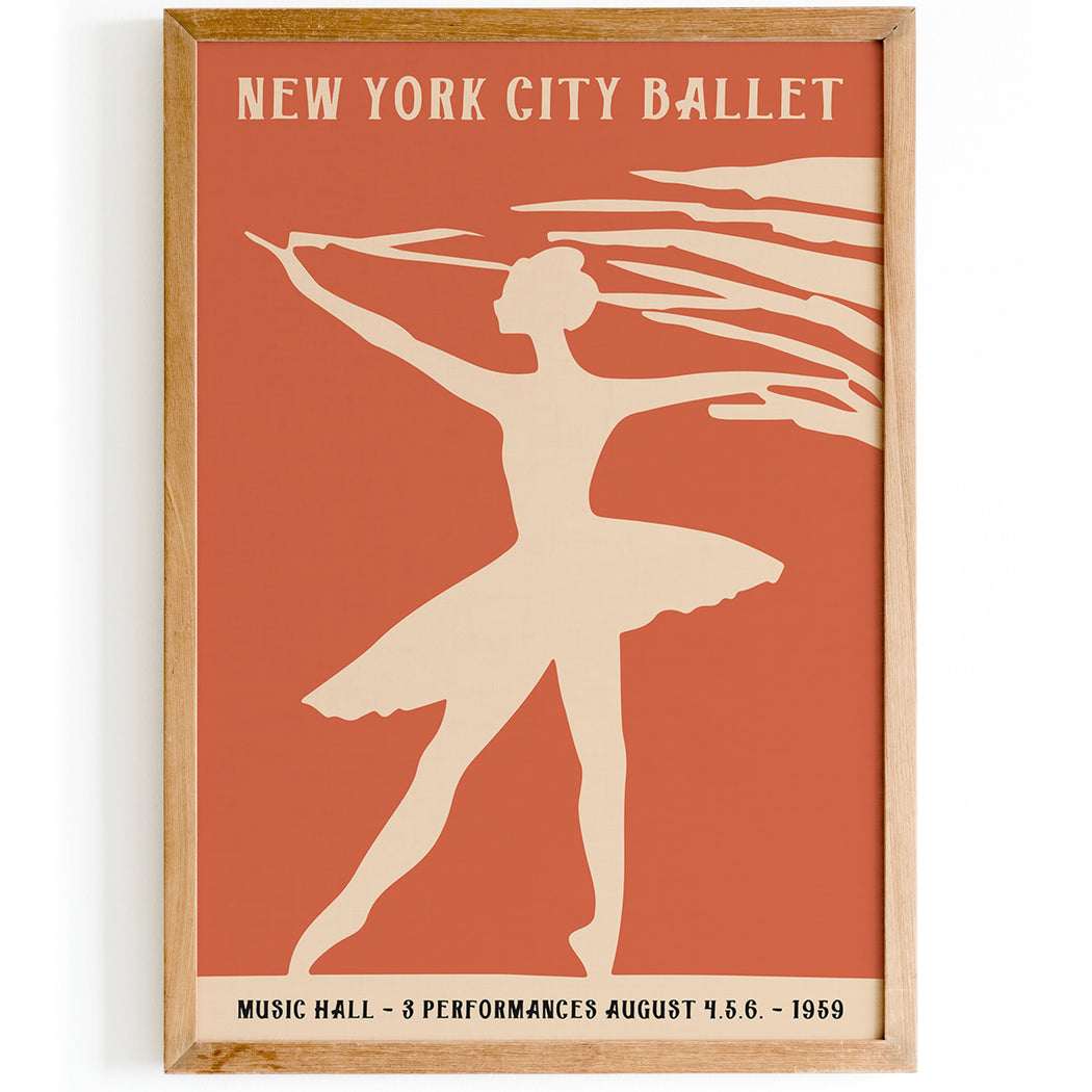 Retro Ballerina Wall Art Poster — HypeSheriff US