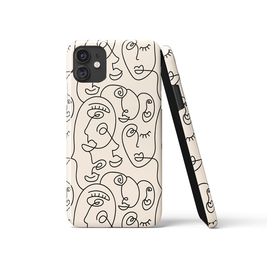 Line Art Drawing iPhone Case — HypeSheriff US