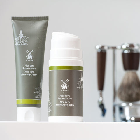 The Aloe Vera Shaving Cream and Aftershave Balm by MÜHLE