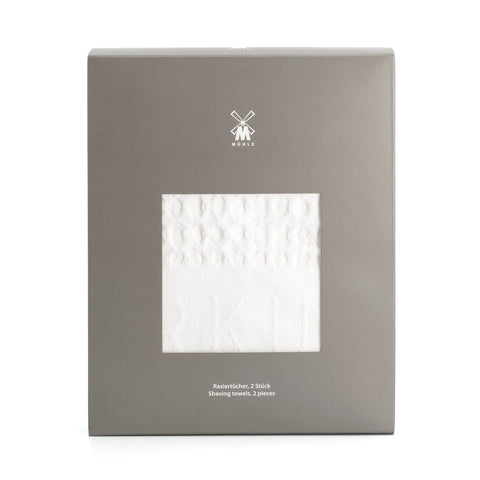 Pictured: The Waffle Pique Shaving Towels by MÜHLE