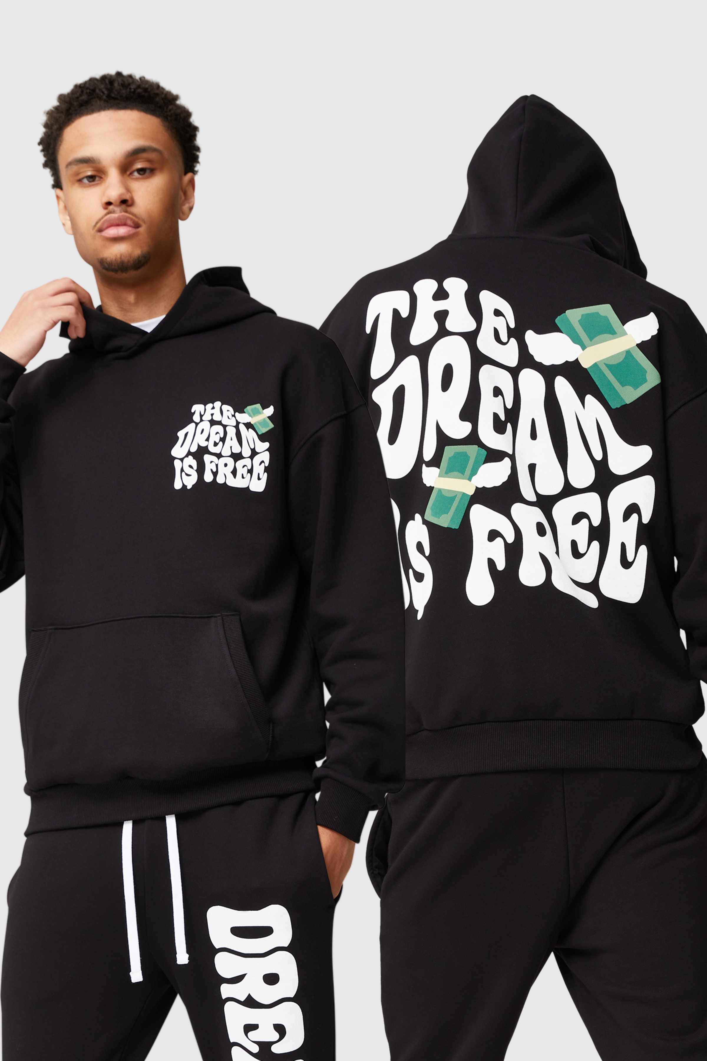 DREAM IS FREE HOOD - BLACK