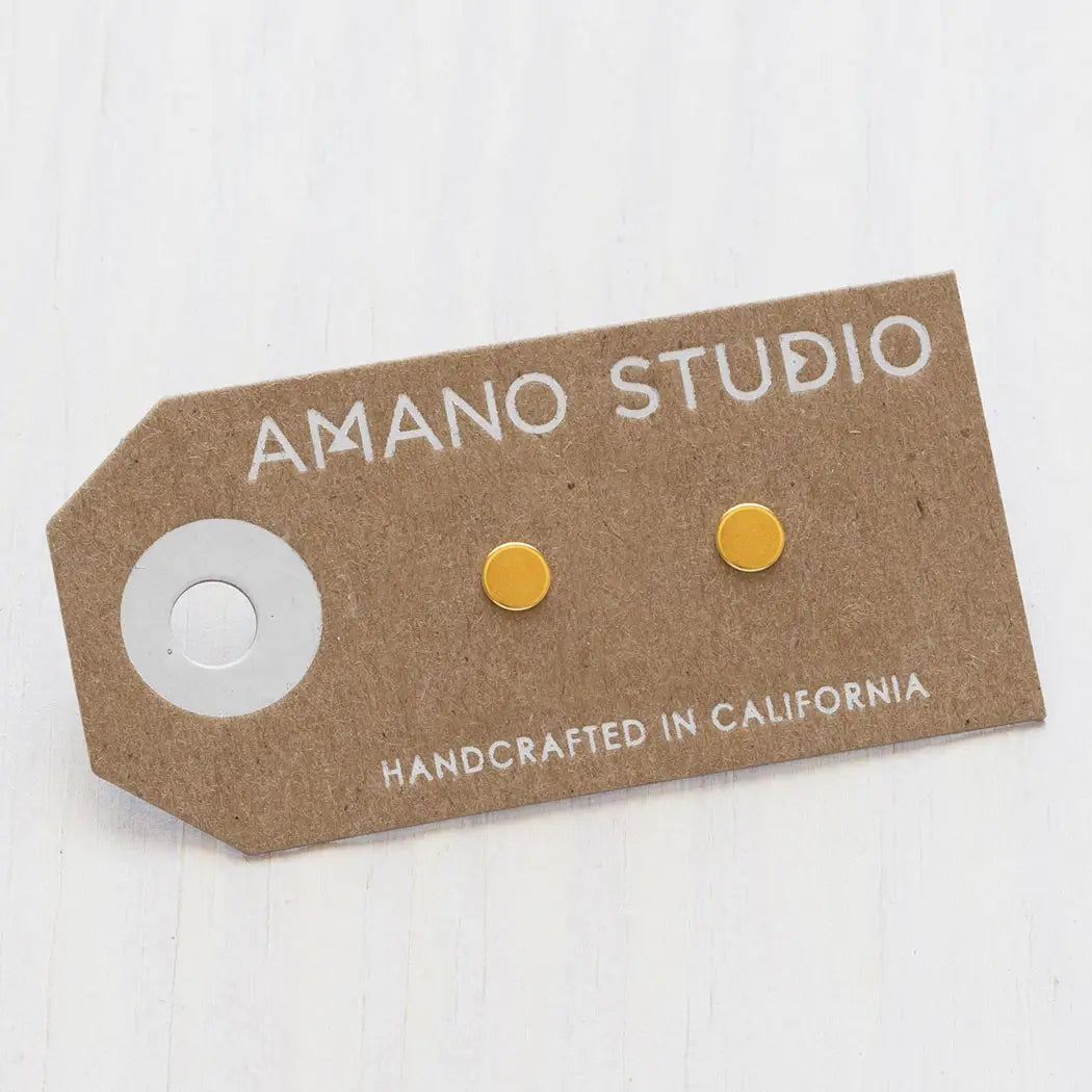 Amano Studio - Minimalist Dot Studs cards + stationery quebracho rojo and weld