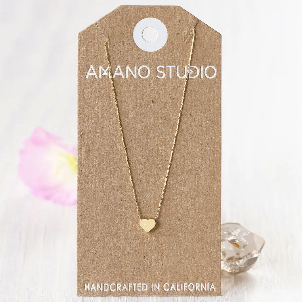 Amano Studio - Tiny Heart Necklace gift card natural flavor