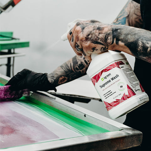 TIPS FOR CLEANING SCREEN PRINTING INK OFF SCREENS USING SGREEN