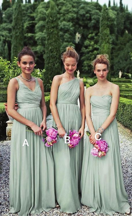 hot pink and green bridesmaid dresses