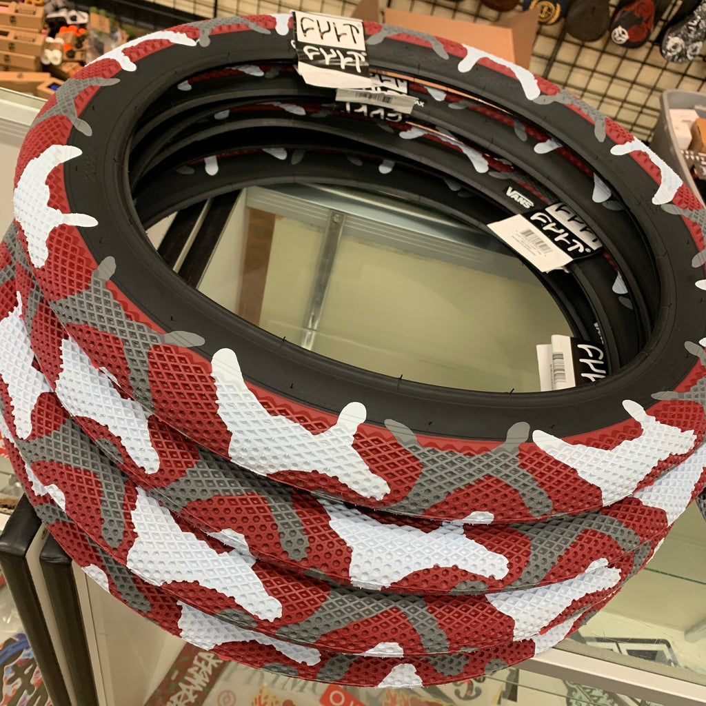 vans red camo tires