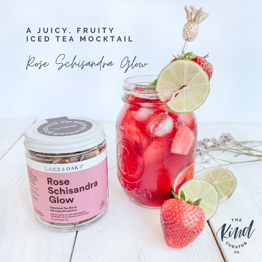 Rose Schisandra Glow Iced Tea Mocktail